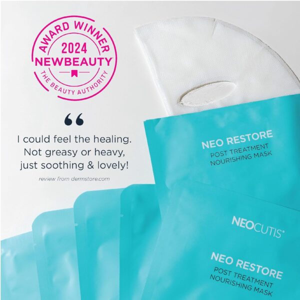 neocutis neo restore mask lifestyle newbeauty award 2024 with masks and opened mask